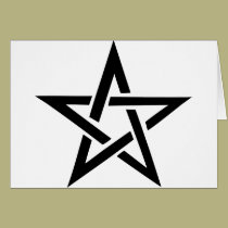 black pentacle pentagram devil 666 cards