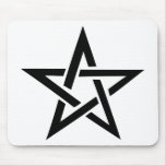 black pentacle pentagram devil 666 mouse pads
