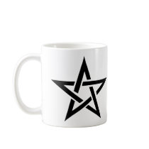 black pentacle pentagram devil 666 mug