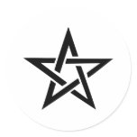 black pentacle pentagram devil 666 stickers