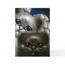 BLACK PERSIAN CAT & ANGEL CUSTOMIZE CARD
