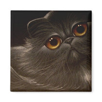 BLACK PERSIAN CAT Magnet