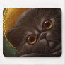 BLACK PERSIAN CAT WITH HALO Mousepad