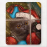 BLACK PERSIAN KITTEN CAT HOLIDAY Mousepad