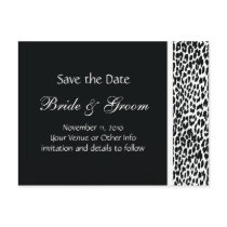 Black Personalised Leopard Save the Date