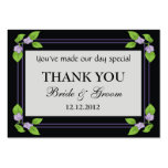 Black Personalised Wedding Favour Gift Tags