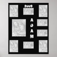 Black Photo Collage 2009 Poster