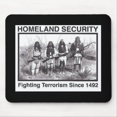 Black Photo Indian Homeland Security Mouse Pads by WhiteTiger_LLC
