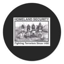 Black Photo Indian Homeland Security Round Sticker