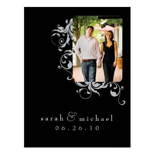 Black Photo Save the Date 04 Postcards