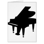 black piano icon greeting card