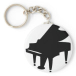 black piano icon keychain