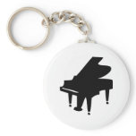 black piano icon key chain
