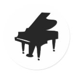 black piano icon sticker