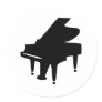 black piano icon sticker