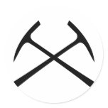 black pickax crossed