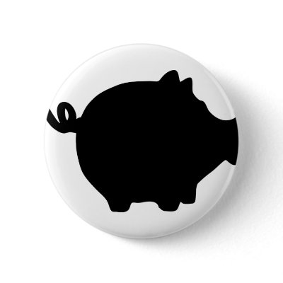 black piggy bank icon pin by Tomaniac