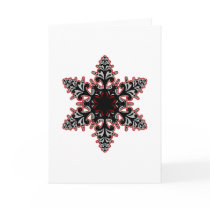 Black Pink Gothic Snowflake Cards