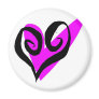 Black Pink Heart Magnets