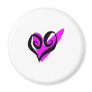 Black Pink Heart Magnets
