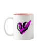 Black Pink Heart Mug