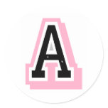 Black pink Letter A