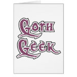 Black Pink Pattern Goth Geek Greeting Cards