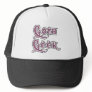 Black Pink Pattern Goth Geek Mesh Hat