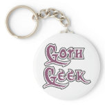 Black Pink Pattern Goth Geek keychains