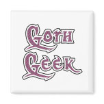Black Pink Pattern Goth Geek Magnets
