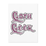 Black Pink Pattern Goth Geek Postcards