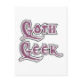Black Pink Pattern Goth Geek Postcards