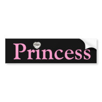 Black & Pink Princess Bumper sticker