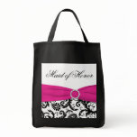 Black, Pink, White Maid of Honor Tote Bag