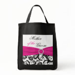 Black, Pink, White Mother of the Groom Tote Bag
