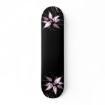Black Pink & White Swirly Flower by Naomi