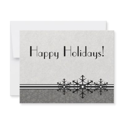 Black Pinstripe Holiday Snowflake Invitation by PheteFirst