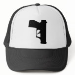 black pistol down trucker hat