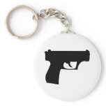 black pistol - gun key chain