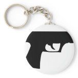 black pistol - gun keychain