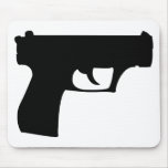 black pistol - gun mouse mat