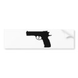black Pistol icon bumper stickers