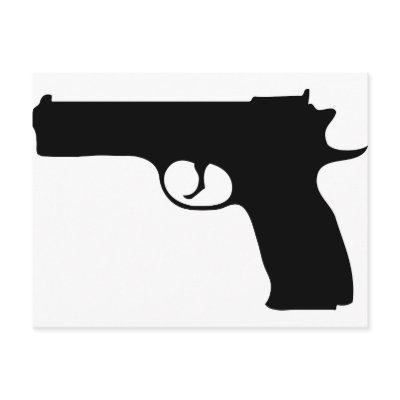 black Pistol icon Post Card by Tomaniac