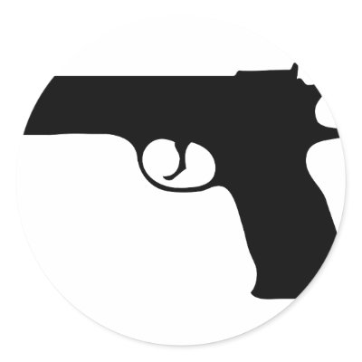 black Pistol icon Stickers by Tomaniac