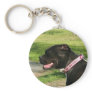 Black Pit Bull keychain