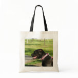 Black Pitbull tote bag