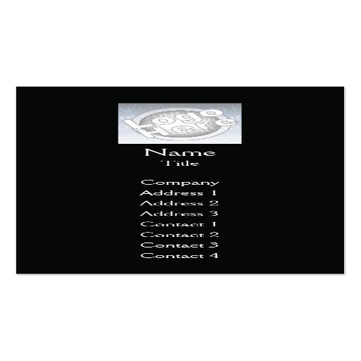Black Plain Vertical - Business Business Card Template