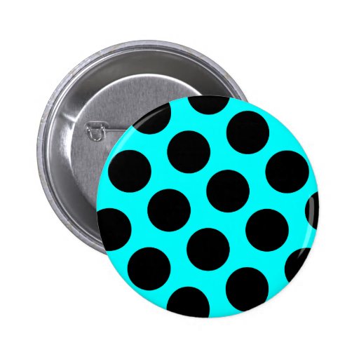 Black Polka Dots Button