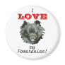 Black Pomeranian-I LOVE my Pomeranian! Refrigerator Magnets
