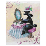 Black Poodle Boudoir Retro Art Flyer
